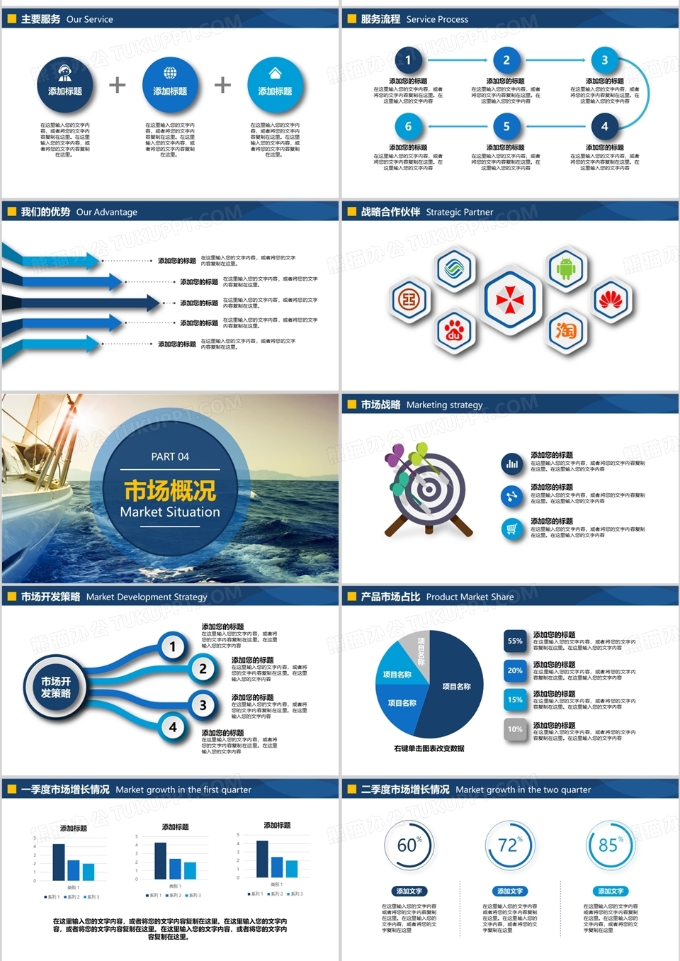 公司介绍产品宣传商务工作汇报画册PPT模板下载